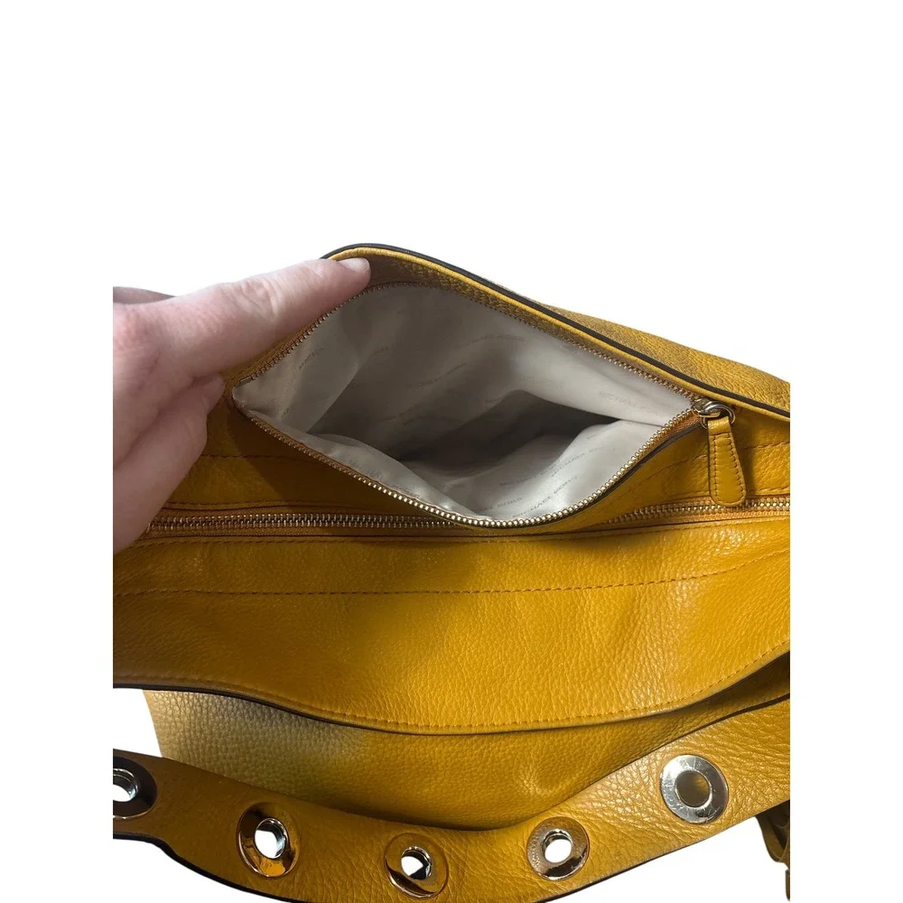 Michael Kors Yellow‎ Brooklyn Large Leather Hobo Bag